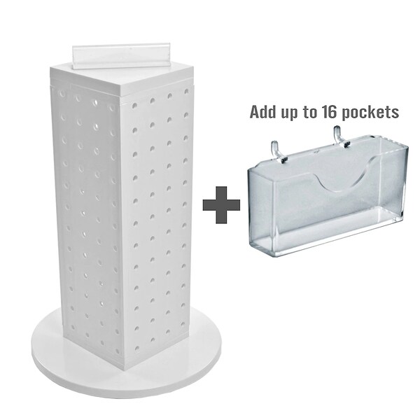 Four-Sided16 Pocket Revolving Pegboard GiftCard Kit for Countertop